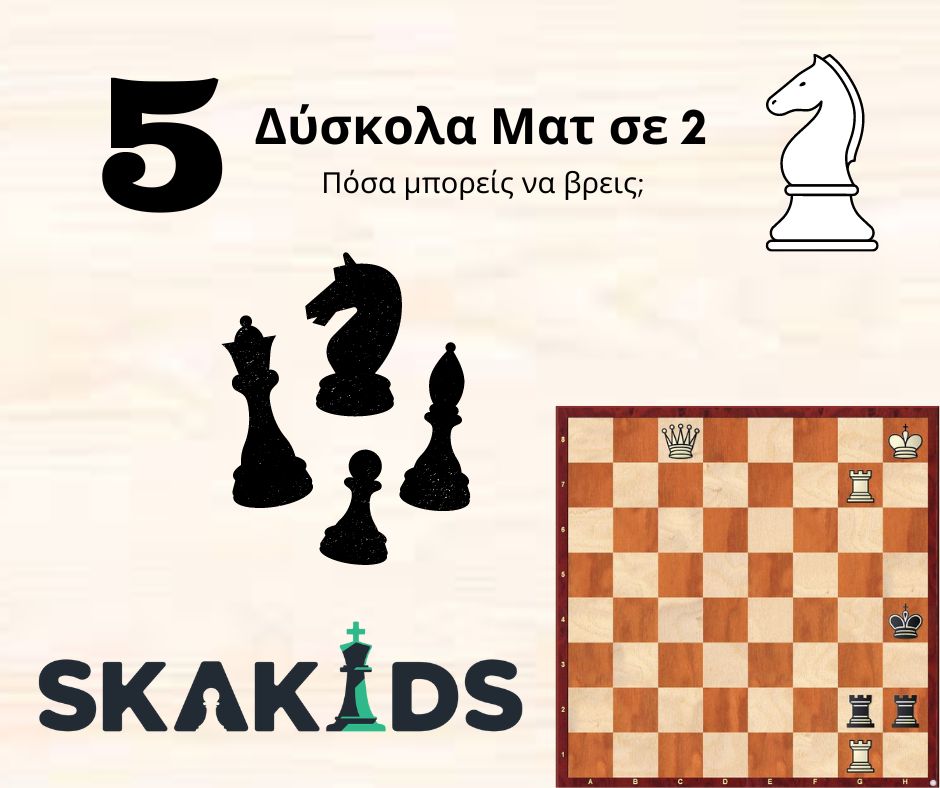Ματ σε 2 κινήσεις Τακτικά στο σκάκι skakids